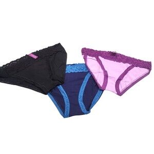 Adore Me Women's Size 1X Joanie Cotton Back Bikini Panty Pack of 3 NWT